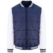 AWDis Varsity Puffer Jacket - New French Navy/White Size S