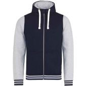 AWDis Urban Varsity Zoodie - Oxford Navy/Heather Grey Size L