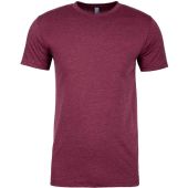 Next Level Apparel Unisex Sueded Crew Neck T-Shirt - Heather Maroon Size XS