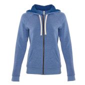 Next Level Apparel Ladies CVC Zip Hoodie - Heather Bay Blue Size XXL