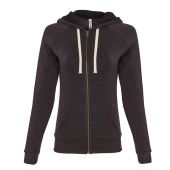 Next Level Apparel Ladies CVC Zip Hoodie - Heather Black Size XXL