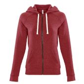 Next Level Apparel Ladies CVC Zip Hoodie - Heather Cardinal Size XXL