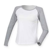 SF Ladies Long Sleeve Baseball T-Shirt