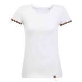 SOL'S Ladies Rainbow T-Shirt - White/Multicolour Size 3XL