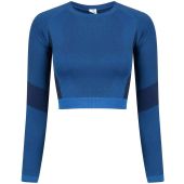 Tombo Ladies Seamless Panelled Long Sleeve Crop Top