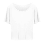 Ecologie Ladies Daintree EcoViscose Cropped T-Shirt - Arctic White Size XL