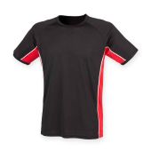 Finden and Hales Performance Panel T-Shirt - Black/Red/White Size 3XL