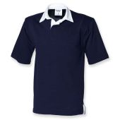 Front Row Short Sleeve Rugby Shirt - Navy Size XXL