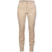 Front Row Ladies Stretch Chino Trousers - Stone Size XXL/18