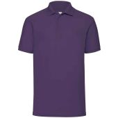 Fruit of the Loom Poly/Cotton Piqué Polo Shirt - Purple Size 3XL