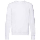 Fruit of the Loom Lightweight Raglan Sweatshirt - White Size XXL