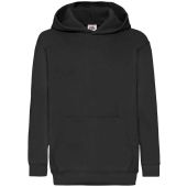 Fruit of the Loom Kids Classic Hooded Sweatshirt - Black Size 14-15