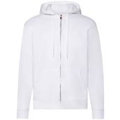 Fruit of the Loom Classic Zip Hooded Sweatshirt - White Size XXL