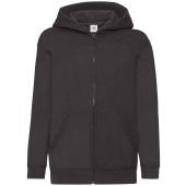 Fruit of the Loom Kids Classic Zip Hooded Sweatshirt - Black Size 14-15