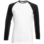 Fruit of the Loom Contrast Long Sleeve Baseball T-Shirt