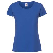 Fruit of the Loom Ladies Ringspun Premium T-Shirt - Royal Blue Size M