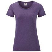 Fruit of the Loom Lady Fit Value T-Shirt - Heather Purple Size XS