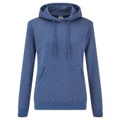 Fruit of the Loom Classic Lady Fit Hooded Sweatshirt - Heather Royal Size XXL