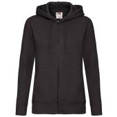 Fruit of the Loom Premium Lady Fit Zip Hooded Jacket - Black Size XXL