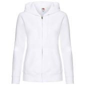 Fruit of the Loom Premium Lady Fit Zip Hooded Jacket - White Size XXL