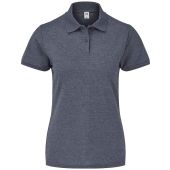 Fruit of the Loom Lady Fit Piqué Polo Shirt - Heather Navy Size XXL