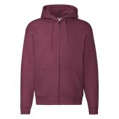 Fruit of the Loom Premium Zip Hooded Sweatshirt - Burgundy Size XXL