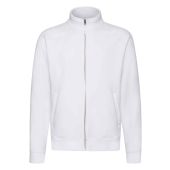 Fruit of the Loom Premium Sweat Jacket - White Size XXL