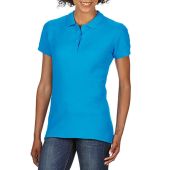 Gildan Ladies SoftStyle® Double Piqué Polo Shirt - Sapphire Blue Size XXL