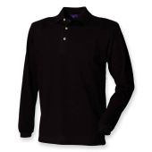 Henbury Long Sleeve Cotton Piqué Polo Shirt