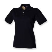 Henbury Ladies Classic Cotton Piqué Polo Shirt - Navy Size 18