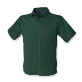 Henbury Heavy Poly/Cotton Piqué Polo Shirt - Bottle Green Size 5XL