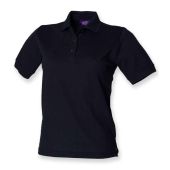 Henbury Ladies Poly/Cotton Piqué Polo Shirt - Navy Size 20