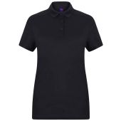 Henbury Ladies Slim Fit Stretch Microfine Piqué Polo Shirt - Navy Size XXL