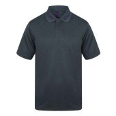 Henbury Coolplus® Wicking Piqué Polo Shirt - Heather Navy Size 3XL