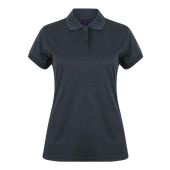 Henbury Ladies Coolplus® Wicking Piqué Polo Shirt - Heather Navy Size 3XL