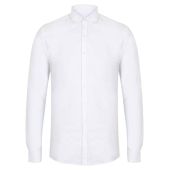 Henbury Modern Long Sleeve Slim Fit Oxford Shirt - White Size XXL