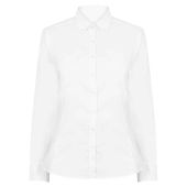 Henbury Ladies Modern Long Sleeve Regular Fit Oxford Shirt - White Size 4XL/R