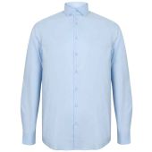 Henbury Long Sleeve Stretch Poplin Shirt - Light Blue Size 4XL