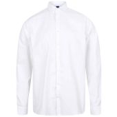 Henbury Long Sleeve Stretch Poplin Shirt - White Size 4XL