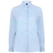 Henbury Ladies Long Sleeve Stretch Poplin Shirt - Light Blue Size 4XL