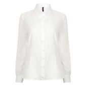 Henbury Ladies Long Sleeve Wicking Shirt - White Size 4XL/22