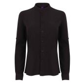 Henbury Ladies Mandarin Roll Sleeve Anti-Bac Wicking Shirt