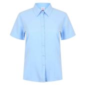 Henbury Ladies Short Sleeve Wicking Shirt - Light Blue Size XXL/18