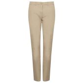 Henbury Ladies Stretch Chino Trousers - Stone Size 22/R