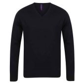 Henbury Lightweight Cotton Acrylic V Neck Sweater