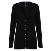 Henbury Ladies Cotton Acrylic V Neck Cardigan