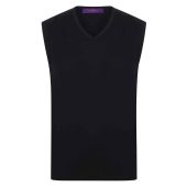 Henbury Lightweight Sleeveless Cotton Acrylic V Neck Sweater