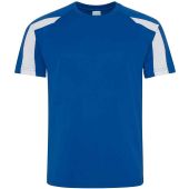 AWDis Cool Contrast Wicking T-Shirt - Royal Blue/Arctic White Size S