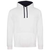 AWDis Varsity Hoodie - Arctic White/French Navy Size S