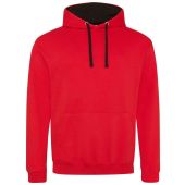 AWDis Varsity Hoodie - Fire Red/Jet Black Size XS